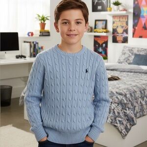 Polo Ralph Lauren Men's Sky Blue Crewneck Sweater